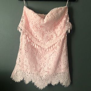 Laced Baby Pink Romper